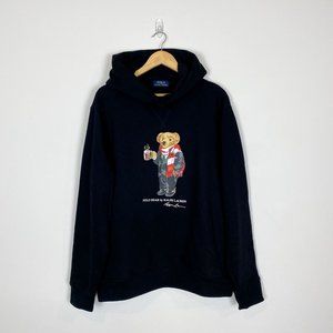 Polo by Ralph Lauren Black Hoodie with Bear Graphic